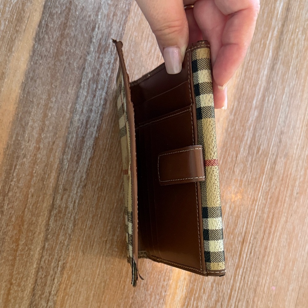 Burberry Beige and Black Plaid Wallet - Picture 5 of 8